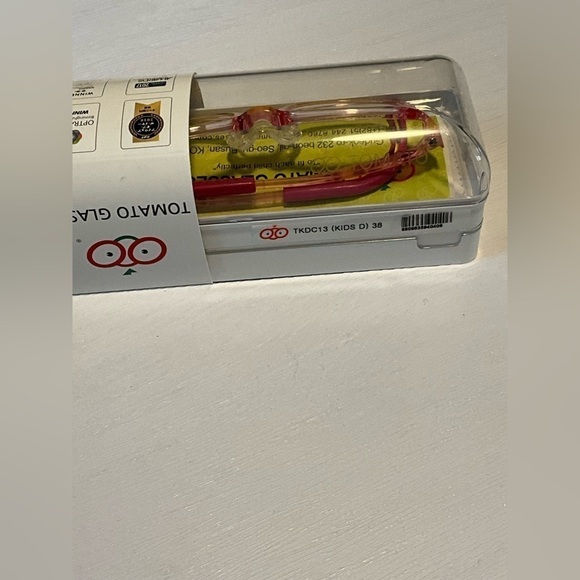 Tomato Glasses Non Slip Frame TKDC13 | Square Pink Kids Glasses - Picture 8 of 11